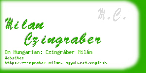 milan czingraber business card