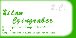 milan czingraber business card